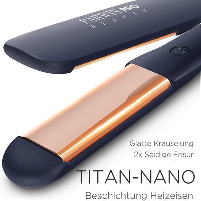 32 MM Glätteisen Locken und Glätten PARWIN PRO BEAUTY Haarglätter, Nano-Titan-Beschichtung Glätteise