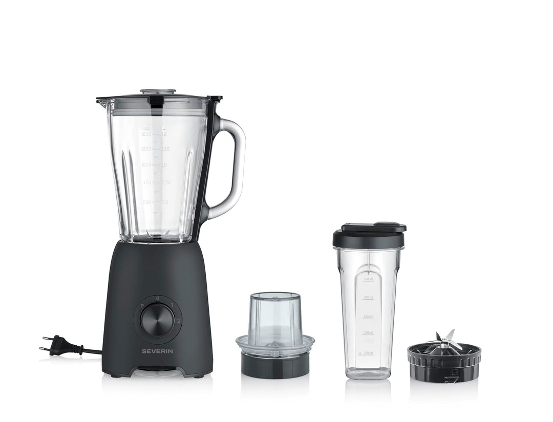 Severin Standmixer, Smoothie Maker, Blender elektrisch, 1,5L, 2 Stufen, Impulsfunktion, spülmaschine