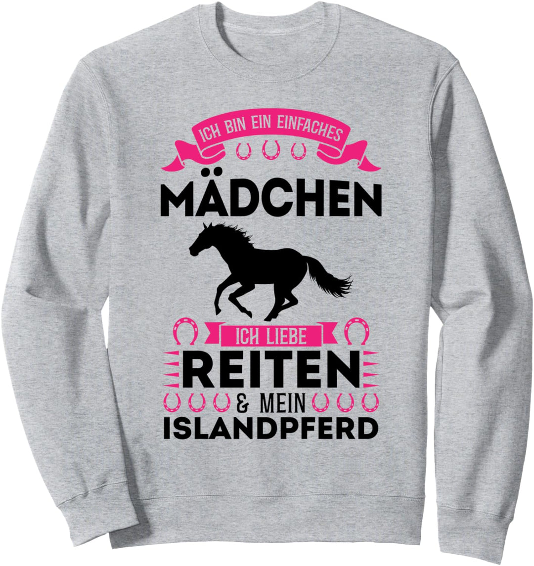 Ich liebe Reiten & mein Islandpferd Islandpferde Reiten Sweatshirt