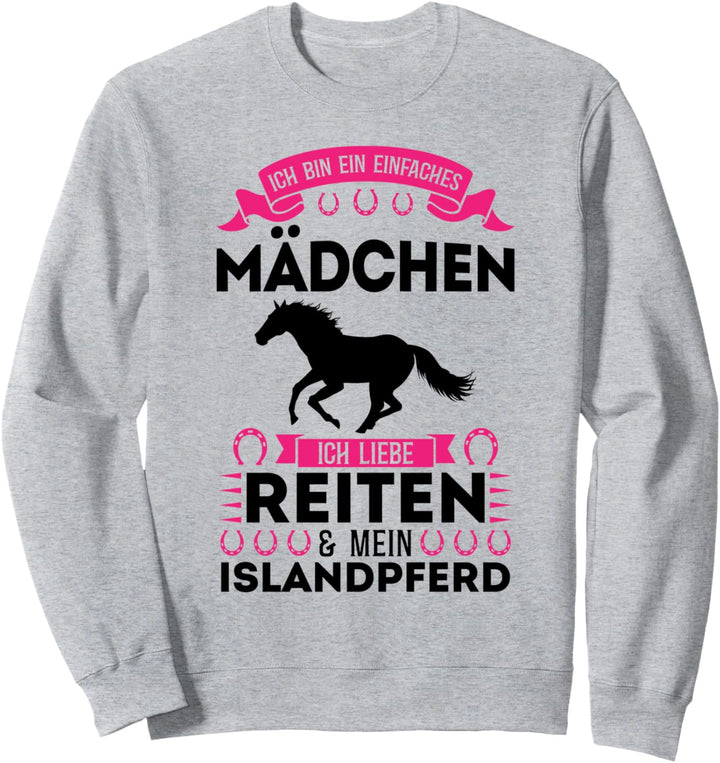 Ich liebe Reiten & mein Islandpferd Islandpferde Reiten Sweatshirt