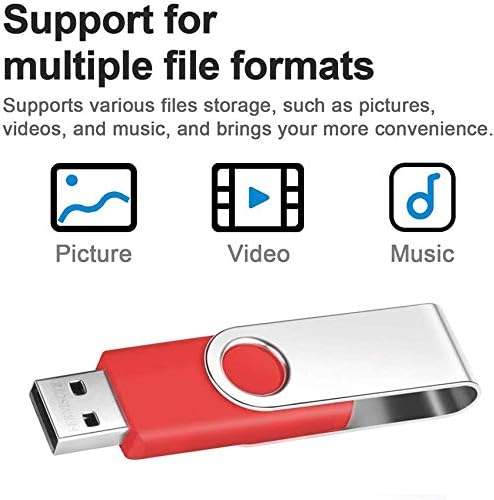 10 Stück Speichersticks 8GB USB-Stick Einklappbar USB 2.0 Memory Sticks 8 GB Flash Drive Rote Datena