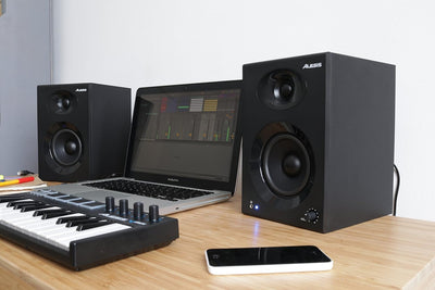 Alesis Elevate 4 - 2 Stück aktive Studio Monitore Lautsprecher mit 4 zoll Woofer für Multimedia Stud