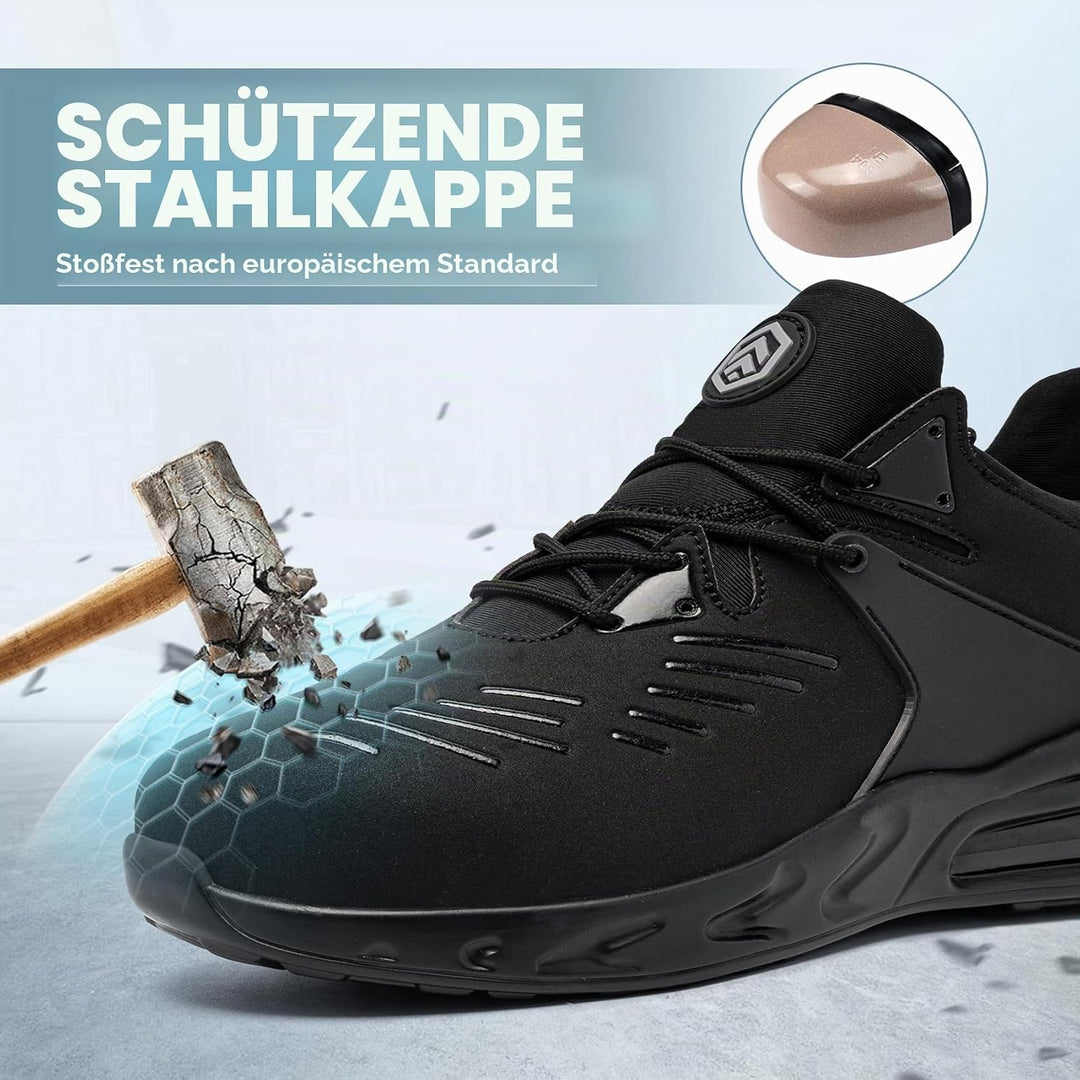 LARNMERN PLUS Wasserdicht Arbeitsschuhe rutschfest SRC Mid-Top Sicherheitsschuhe Herren Damen Komfor