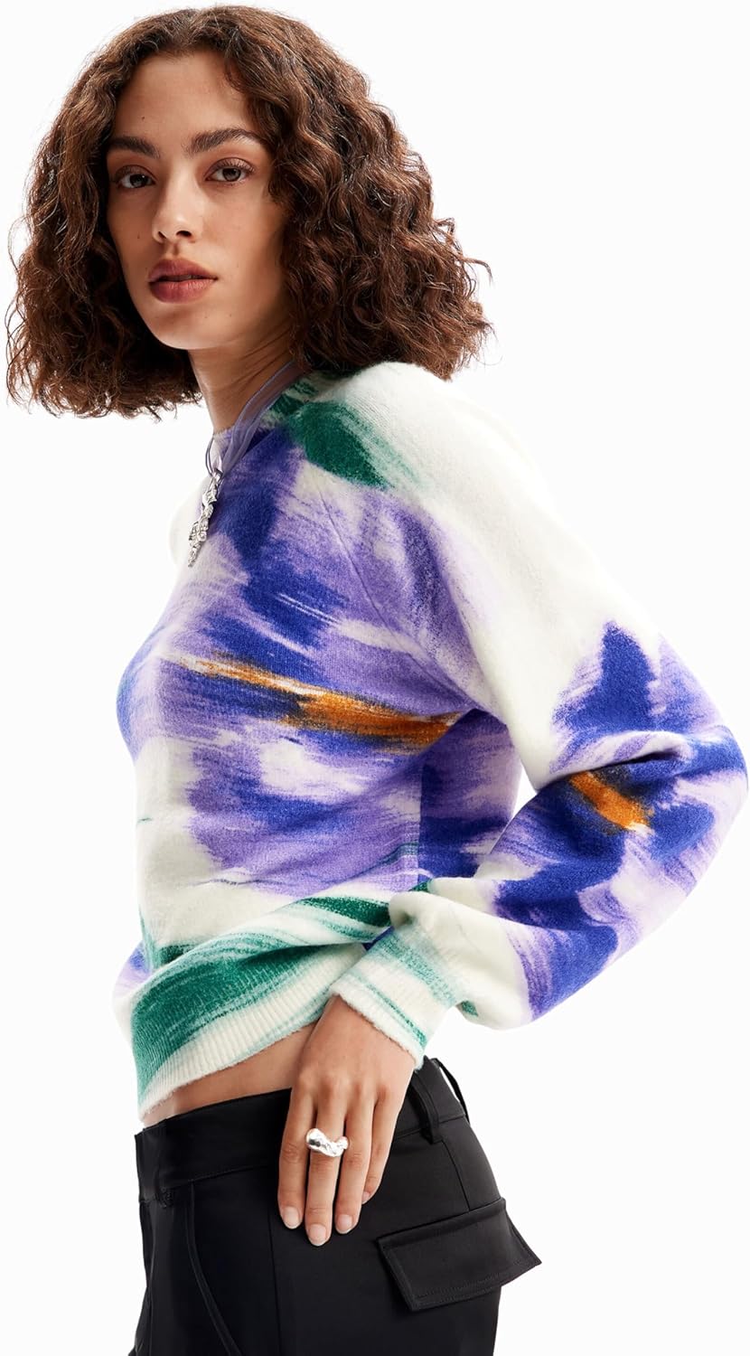 Desigual Damen Pullover_ebro Sweater XXL Weiss, XXL Weiss