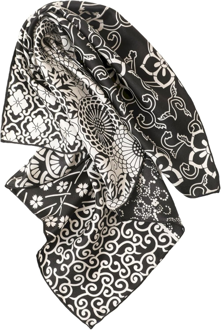 Herr Dame reine Seide Bandana handrolliertes SeidenHalstuch unisex Nickituch 53/53 cm, handgerollter