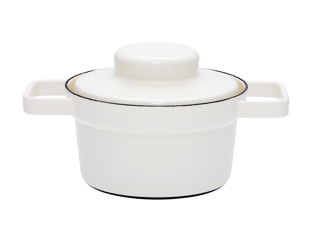 Riess, 2102-212, Topf Durchmesser 16 cm, PURE WHITE, AROMAPOTS, Truehomeware, Emaille, Induktion