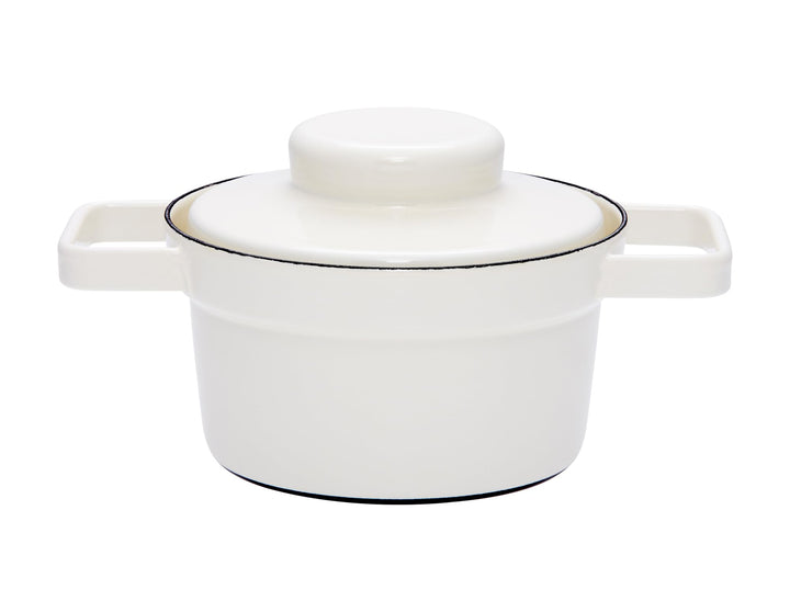 Riess, 2102-212, Topf Durchmesser 16 cm, PURE WHITE, AROMAPOTS, Truehomeware, Emaille, Induktion