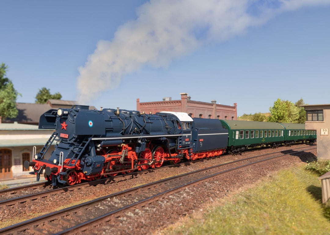 Märklin H0 - Museumszug (Dampflokomotive „Albatros“ mit Vier Personenwagen) - mfx+ Digital-Decoder -