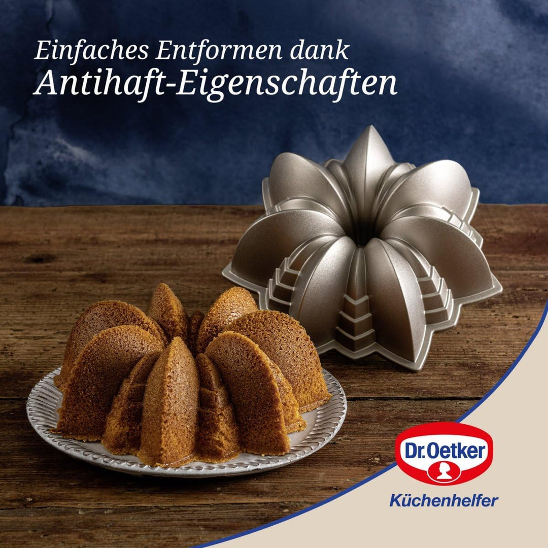 Dr. Oetker Guglhupf Stern ⌀ 22 cm – Gugelhupfform aus der Serie Back-Kunst – Backform mit Antihaft-E