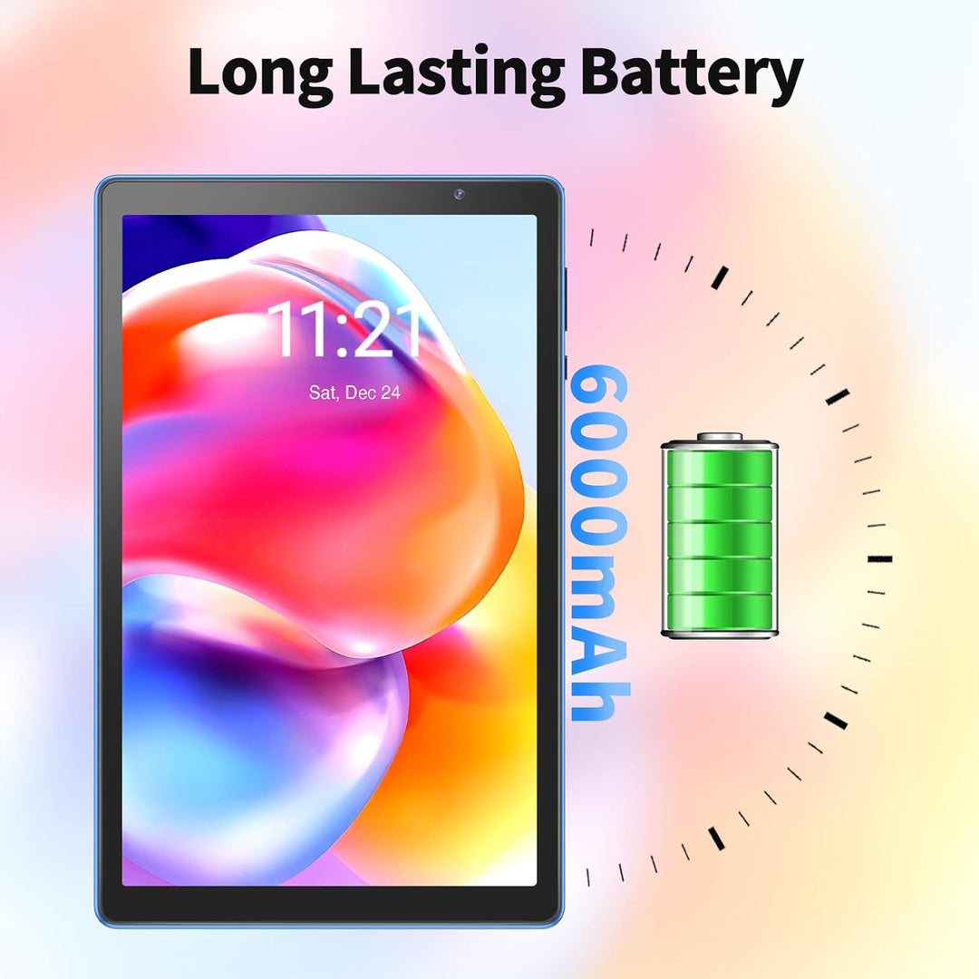 PRITOM 10 Inch Android 12 Tablet, 6000 Mah, 32 GB ROM, Expandable to 512 GB, Quad Core Processor, 10