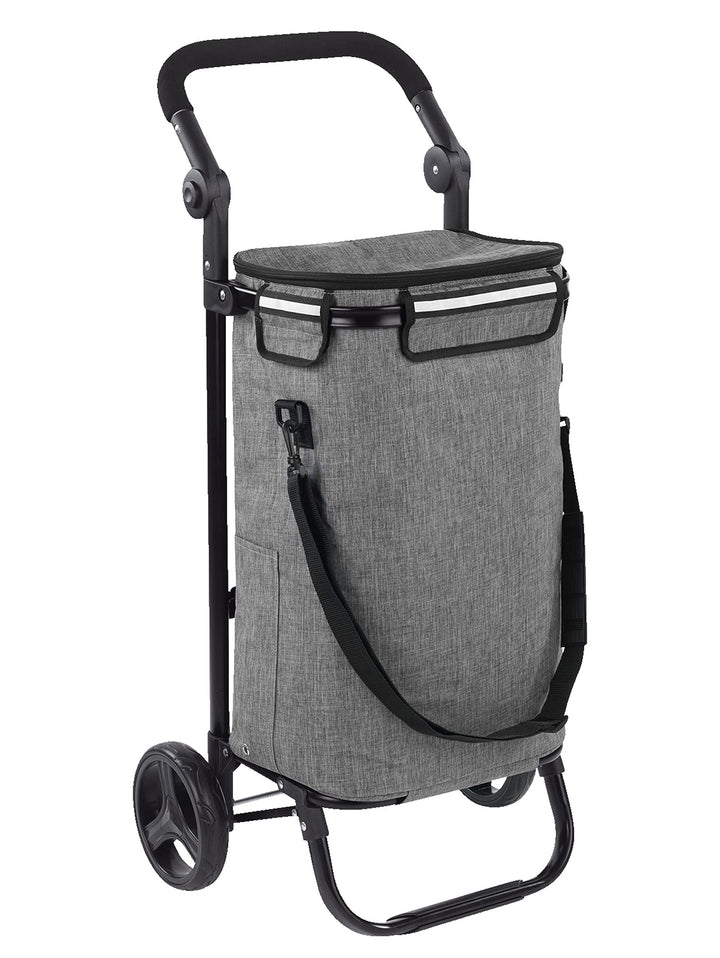 Maximex Einkaufs-Trolley Thermo & Comfort, Platzsparender Trolley mit leichtgängigen Rollen, abnehmb