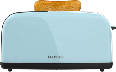 Cecotec Toastin' time 850 Blue Long Vertikaler Toaster, 1 Schlitz, 850 W, 2 Brotscheiben, breiter Sc