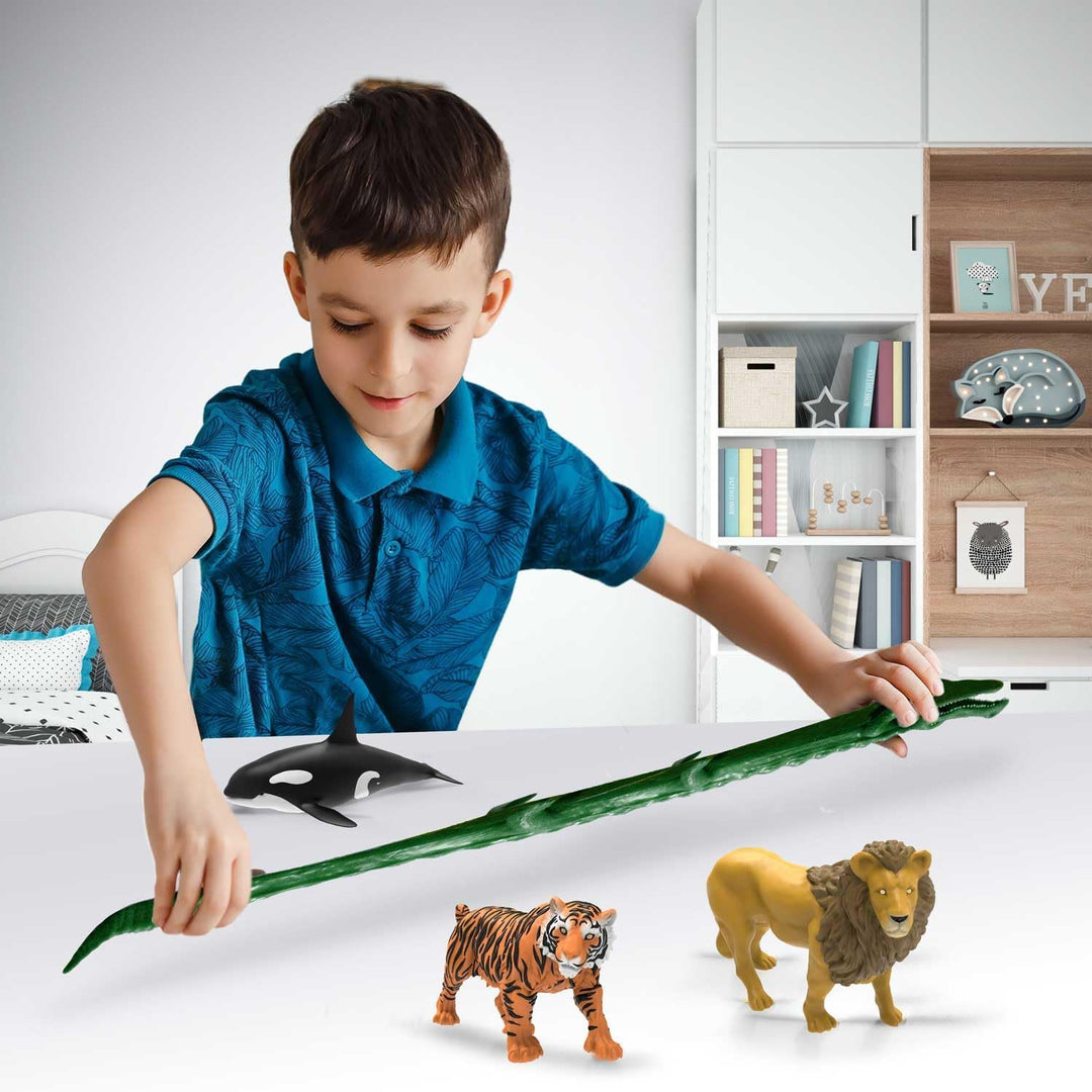 CRAZE Stretchy Animals Big Predators Komplette Sammlung - 12x Superdehnbare Tierfiguren, Raubtiere z