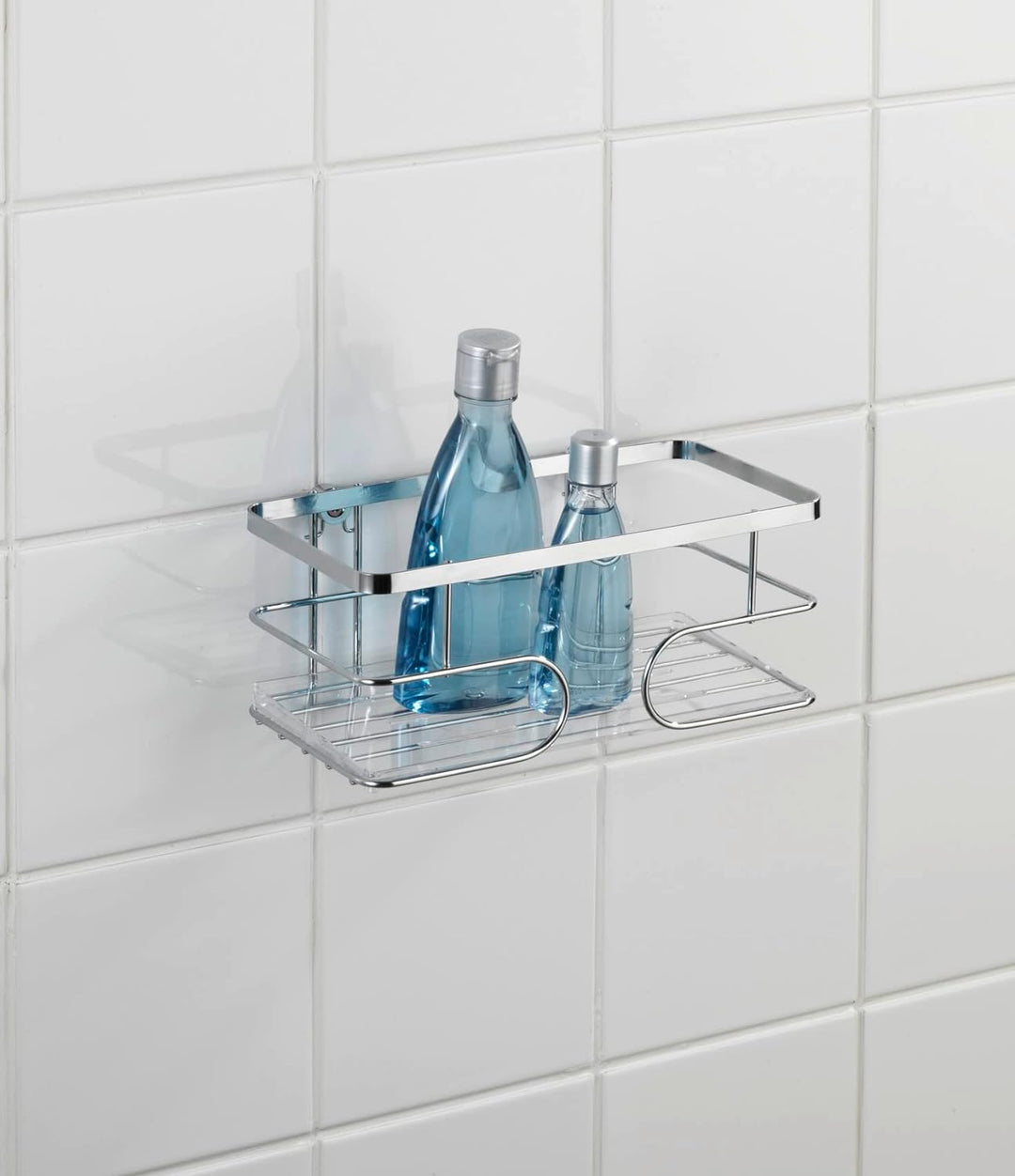 WENKO Wandablage gross Premium Edelstahl, Edelstahl rostfrei, 24 x 10 x 13.5 cm, Glänzend Uno Maxi,