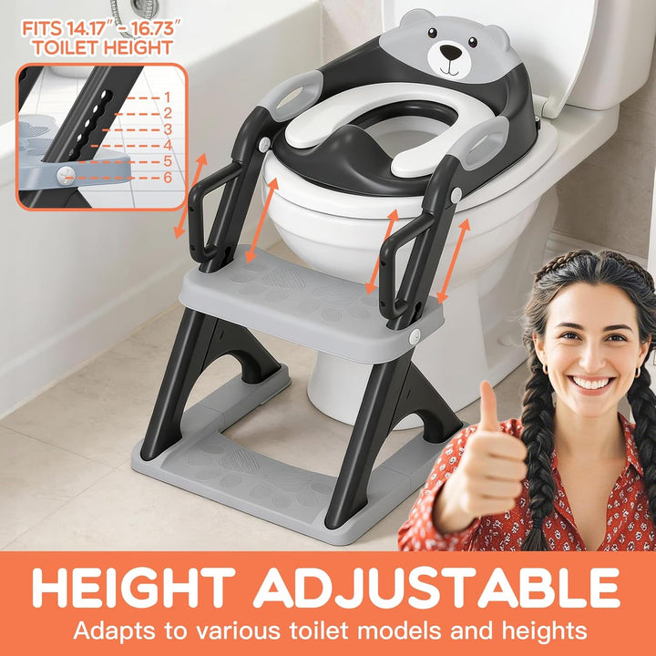 SKYROKU Toilettensitz 2 in 1 Toiletten Aufsatz für Kinder 2-7 Jahre Upgraded Stabil bis 90kg PP(BPA-