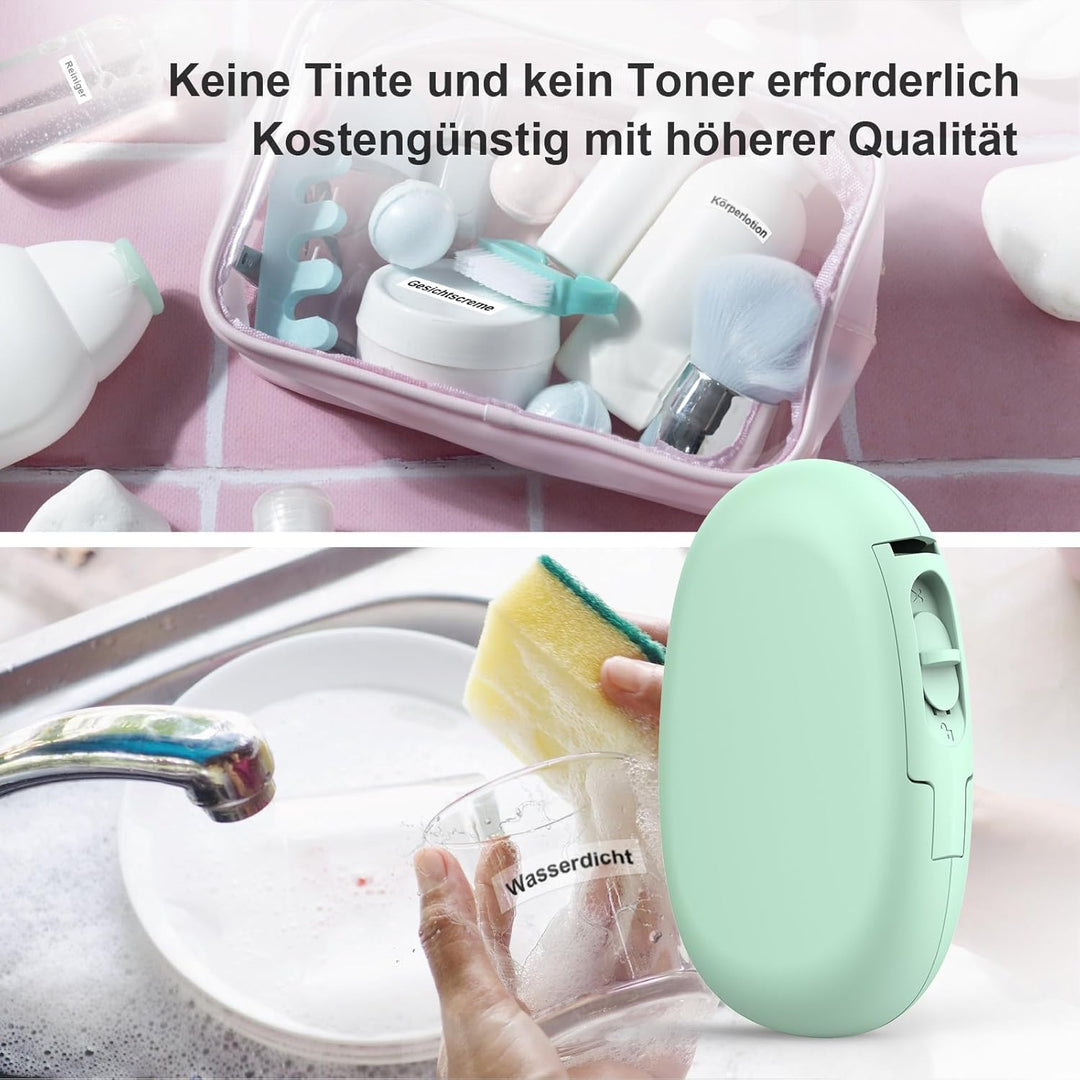 SUPVAN E10 Etikettendrucker - Selbstklebend USB aufladbares Thermo-Beschriftungsgerät, Mini Bluetoot