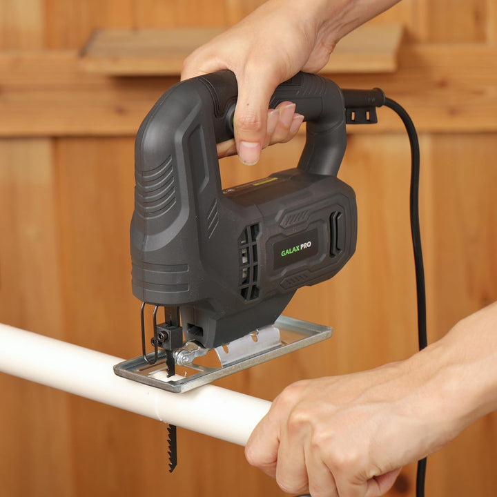 GALAX PRO 400W Stichsägen, 3000 U/min, ±45° Winkelschnitt, Feststellknopf, mit für Holz und Metall g