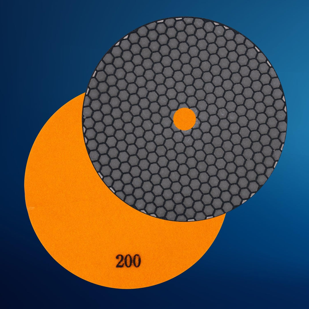 Diamant-Schleifpad Spar-Set für Trockenschliff, D = 100 mm, Körnung 50 und 200, Klettaufnahme, für F
