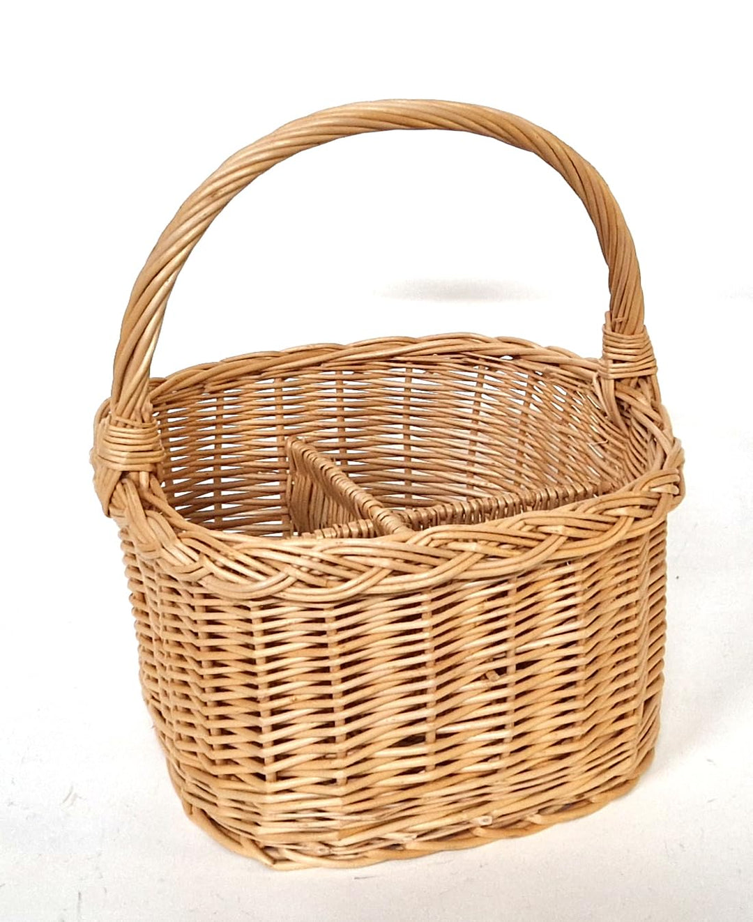 Flaschenträger für 4 Flaschen Flaschenkorb Weidenkorb Flaschenhalter Korb 708040
