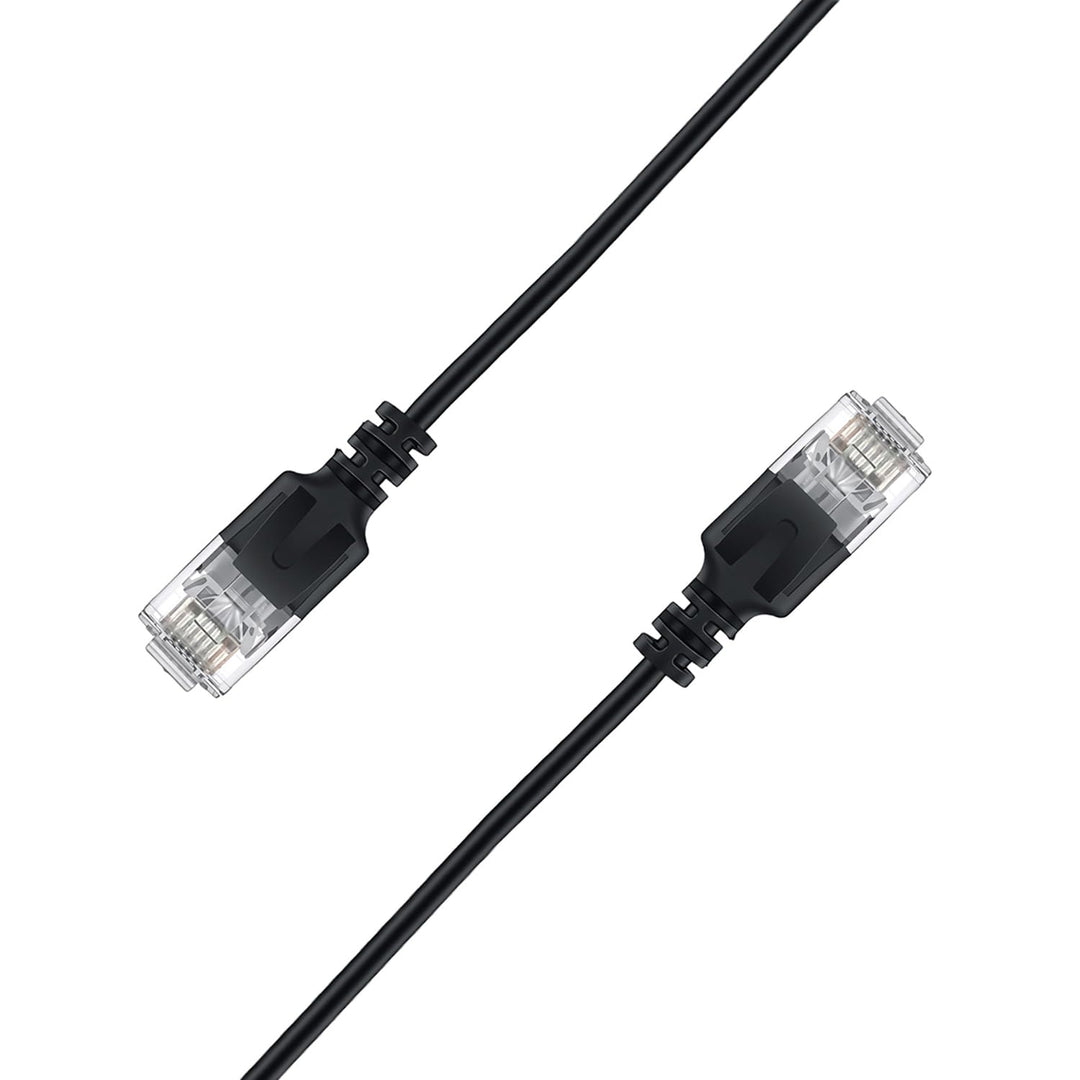 Elfcam® - 25m Ethernet Kabel Cat 6A Ultra Slim 10Gbps 32AWG UTP OD2,8mm 500MHz, 10Gb Thin RJ45 Cat 6