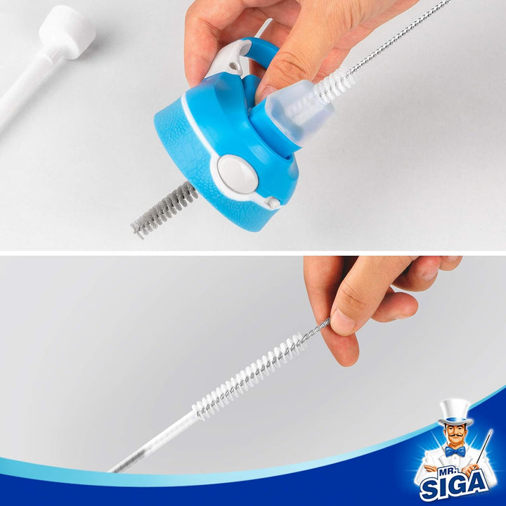 MR.SIGA 5er Pack Flaschenbürste-Reinigungsset mit Aufbewahrungshalter, Reinigungsbürste für Lange Fl