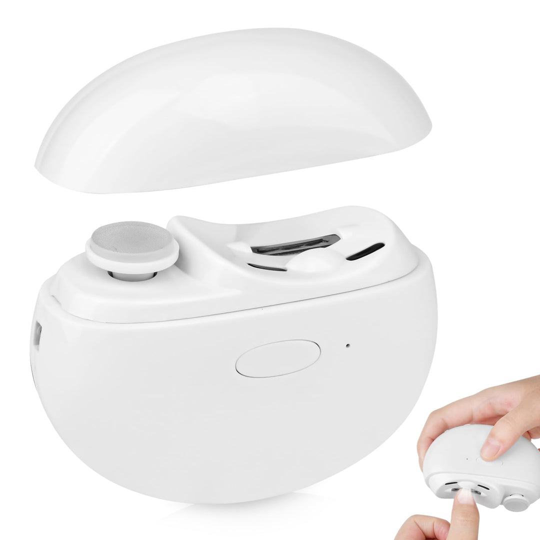 Elektrischer Nagelknipser, Elektrische Nagelfeile mit Polierfunktion & LED-Licht, Automatischer Nage