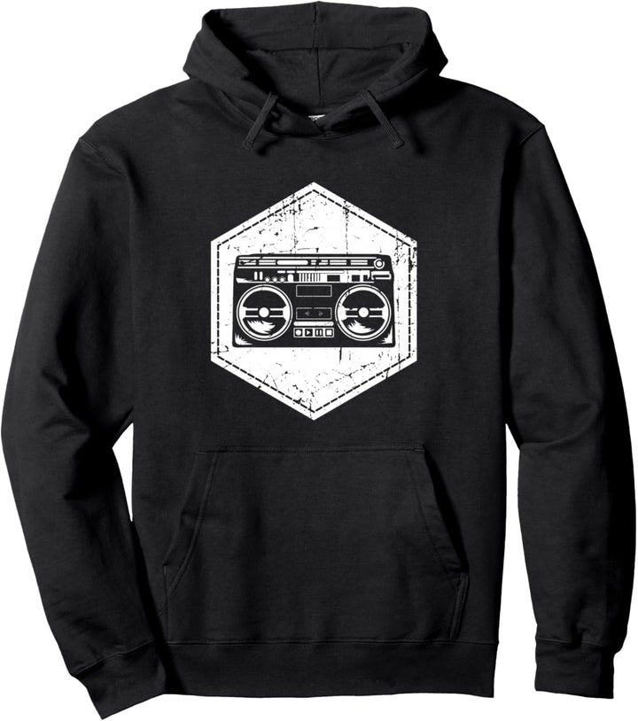 Rap Musik 90er Hip Hop Party Ghettoblaster Retro Pullover Hoodie