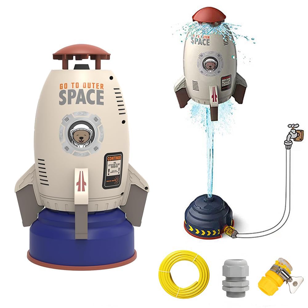Rocket Wassersprinkler Kinder Outdoor,Water Rocket Sprinkler,Garten Wasserstrahl Rakete,3 Meter Schl