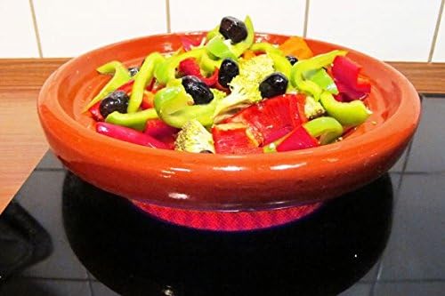 Marokkanische Tajine Tanger glasiert 2-4 Personen Ø 30 cm, Tajin, Tagen, Gartopf zum Kochen, Marokka