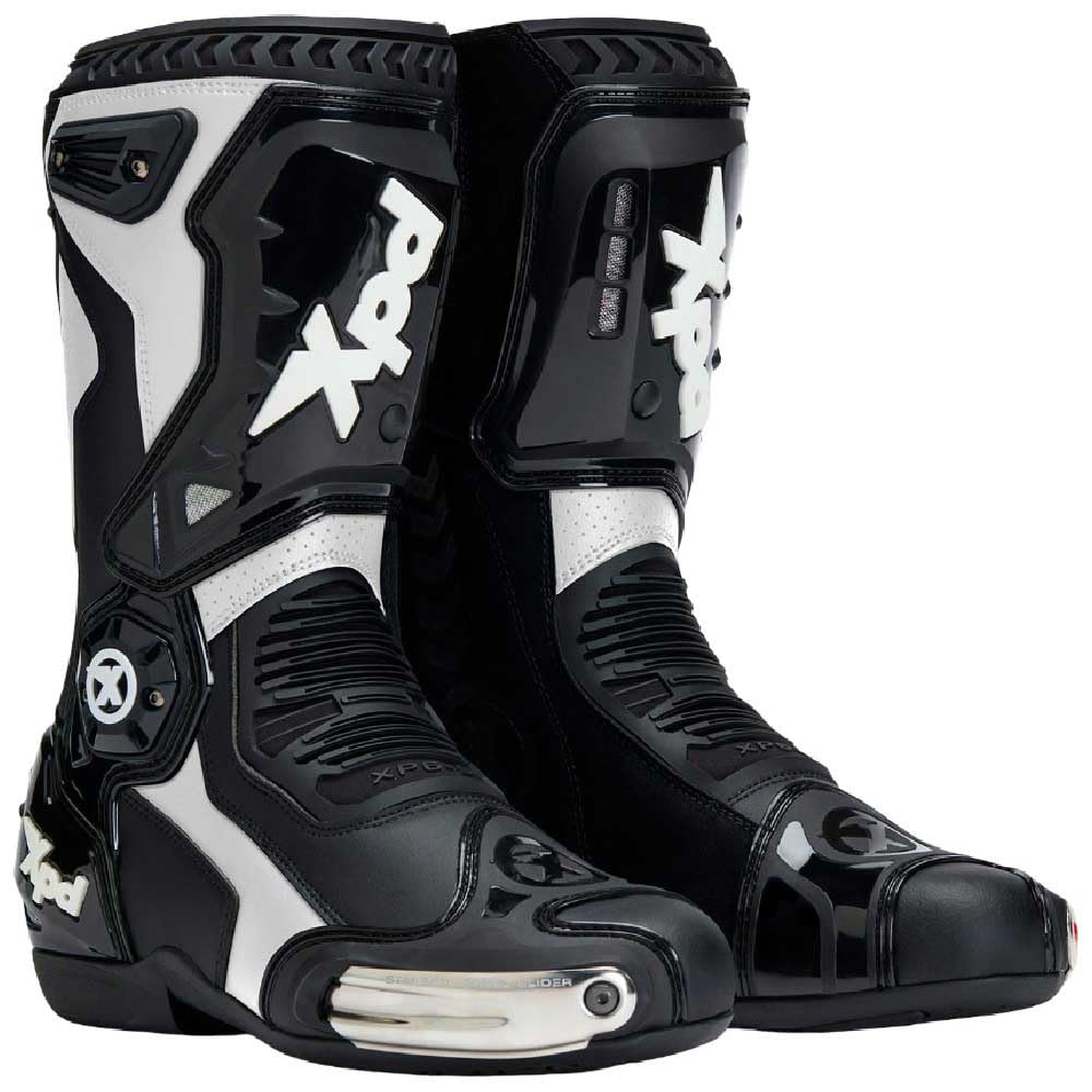XPD XP6-S Motorrad Stiefel, schwarz/weiss, 39 39 EU Schwarz Weiss, 39 EU Schwarz Weiss