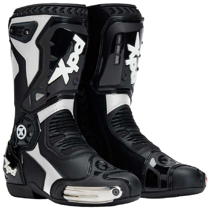 XPD XP6-S Motorrad Stiefel, schwarz/weiss, 39 39 EU Schwarz Weiss, 39 EU Schwarz Weiss