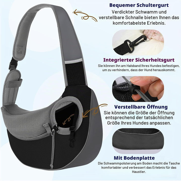 Pawaboo Hundetragetasche, Hundetasche, Verstellbare Tragetasche Hund, Haustier Umhängetasche Transpo