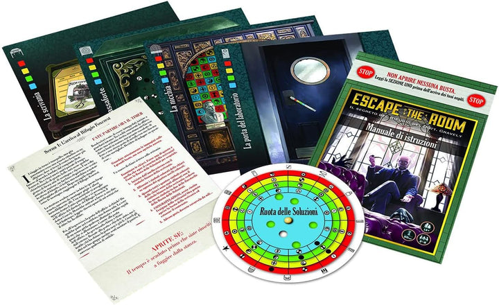 Think Fun - Escape The Room: Das Geheimnis der Zuflucht von Dr. Gravely, Logikspiel für Erwachsene,
