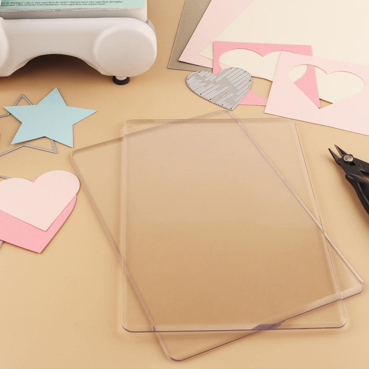OTCRAFT 4 Stück/2 Paar Standard-Schneidepads für Stanzmaschine; transparente Polycarbonat-Kunststoff