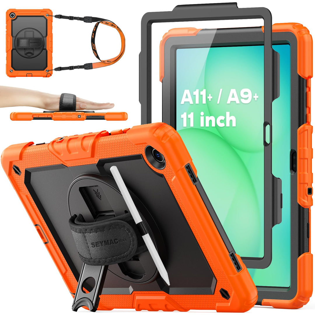 SEYMAC stock Hülle für Samsung Galaxy Tab A11+ Plus/A9+ Plus 11 Zoll 2025/2023, Stossfeste Hülle mit