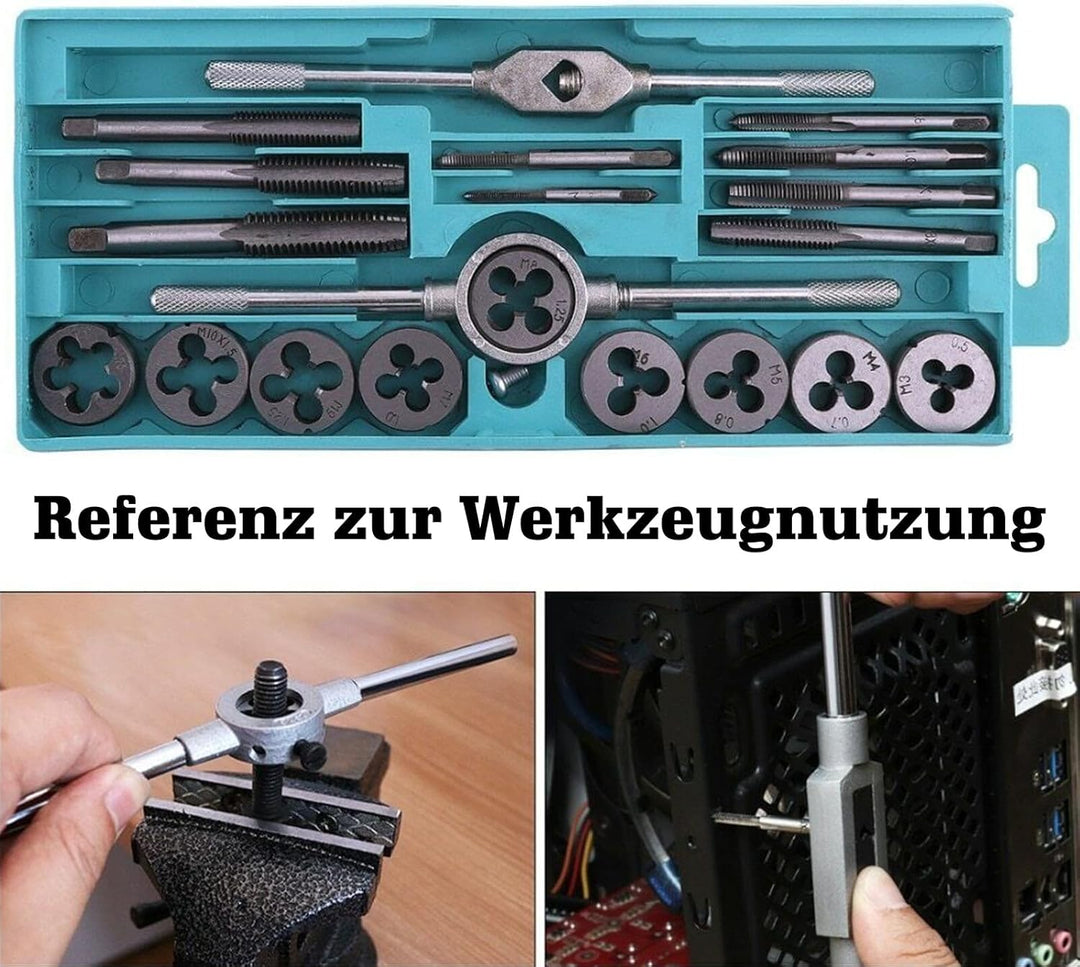 Gewindeschneider Set Gewindebohrer Werkzeug: 20 Tlg Gewinde Schneider Bohrer Werkzeug Set, M3 - M12