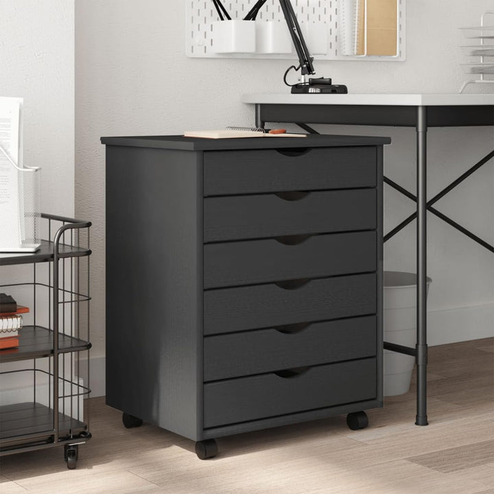 Gecheer Rollschrank mit Schubladen, Kommode, Schubladenschrank, Schreibtischschrank, Aktenschrank, B