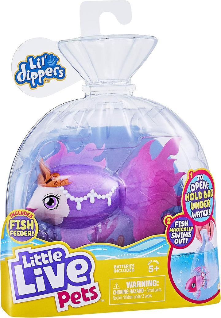 Little Live Pets Einzelpackung Lil’ Dippers Seaqueen - Lil’ Dippers Wow“-Effekt beim Auspacken im Wa