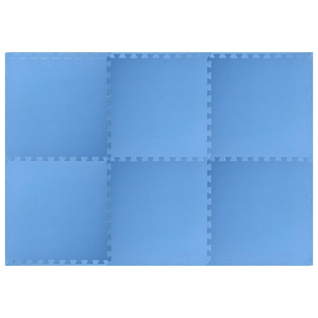 vidaXL 6X Bodenmatte 2,16 m² Eva-Schaum Blau Schutzmatten Puzzlematten Bodenschutzmatten Sportmatten