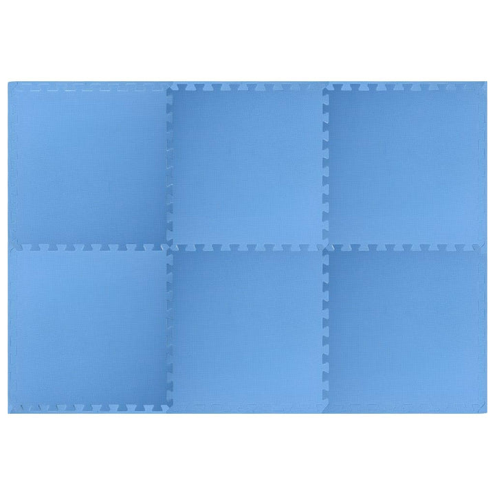 vidaXL 6X Bodenmatte 2,16 m² Eva-Schaum Blau Schutzmatten Puzzlematten Bodenschutzmatten Sportmatten