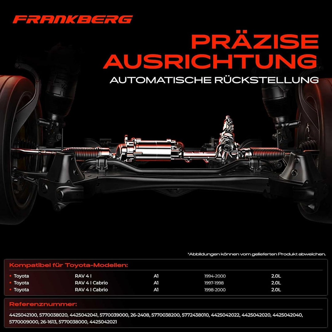 Frankberg Lenkgetriebe Servolenkgetriebe Hydraulisch für Linkslenker mit Spurstangen mit Filter Komp