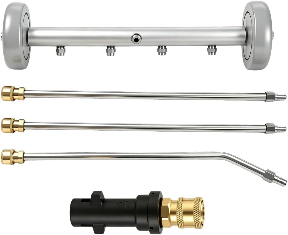Unterbodenreiniger 4000 PSI, Auto Wasserbesen mit 3 Verlängerungsstäbe | flächenreiniger für hochdru