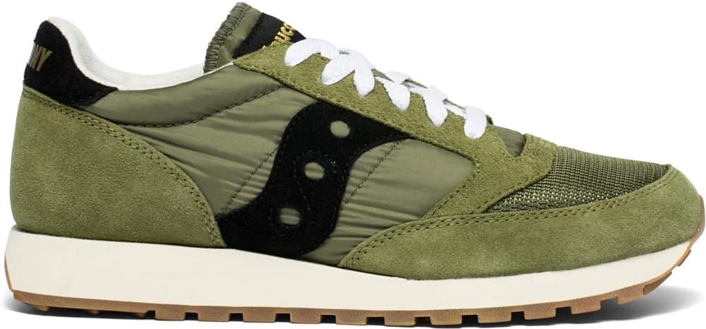 Saucony Jazz Original Vintage Herren Sportschuhe 40.5 EU Olive Black, 40.5 EU Olive Black