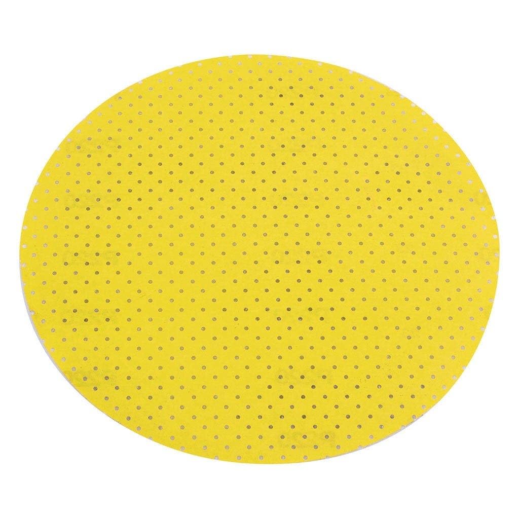 Flex Klett-Schleifpapier rund (Schleifpapier perforiert) D225 PF-P60 VE25-260.233, Gelb, 60 Grit Pac