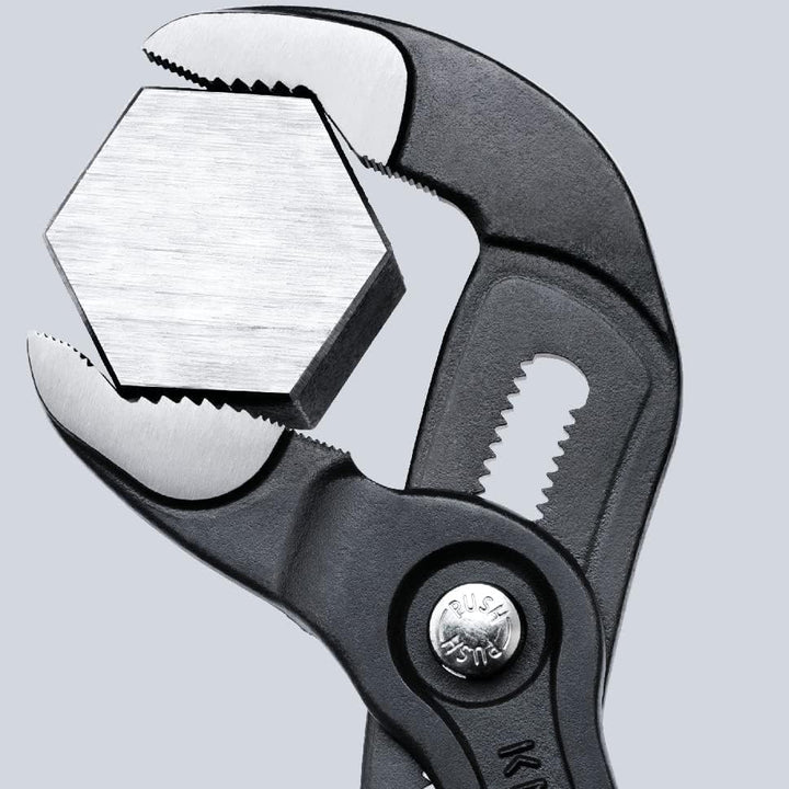KNIPEX Cobra, Mini-Wasserpumpenzange | Rohrzange, klein, Chrom-Vanadium, atramentiert, 125 mm (SB-Ka