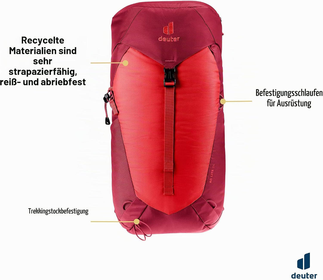 deuter AC Lite 24 Wanderrucksack Cherry-masala, Cherry-masala
