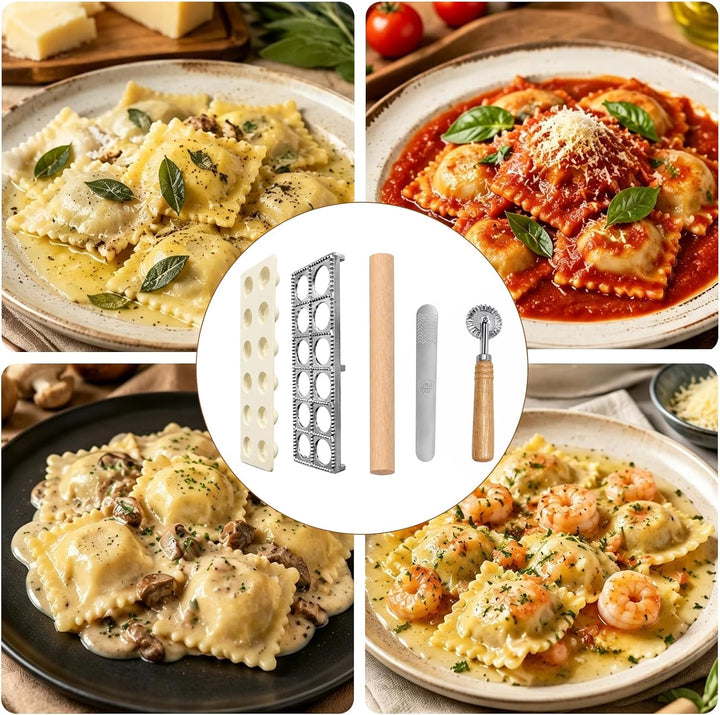 Ravioli Maker Set, Ravioli Former aus Aluminium