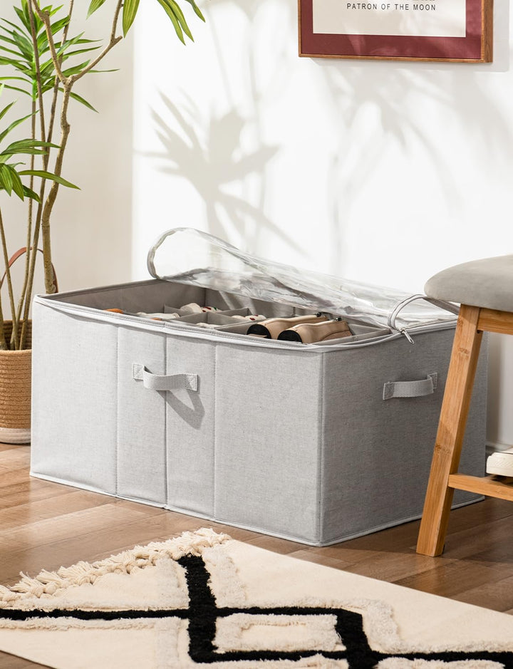 StorageWorks Schuh Organizer für Schrank, Schuhbox mit Deckel, extragrosse Schuhaufbewahrungsbox für