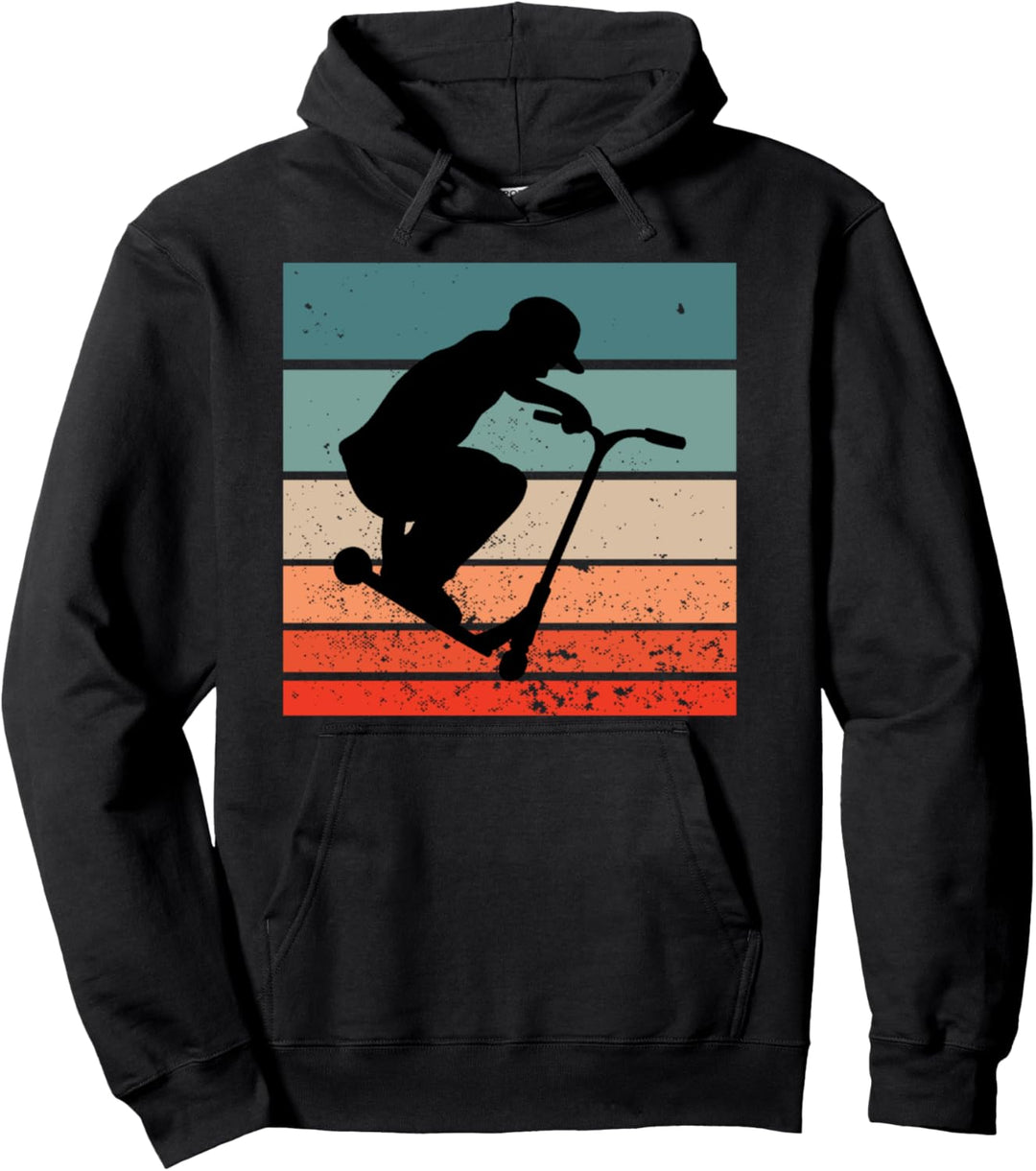 Stunt Scooter Skater Stunt Geschenk Tretroller Stunt Roller Pullover Hoodie