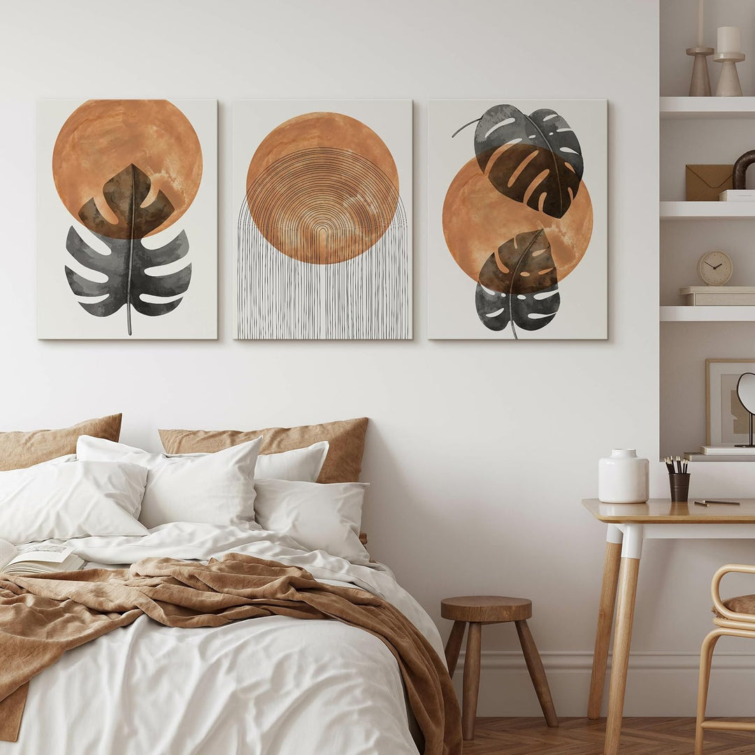 Muralo - Wandbilder Set - Leinwand Bilder Set Aufhängefertig - Bilder für Wohnzimmer Schlafzimmer -